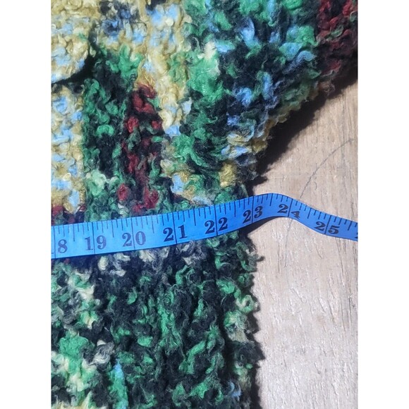 Urban Outfitters Women XS Teddy Coat Jacket Sherpa Button Pockets Multicolor - Picture 3 of 9